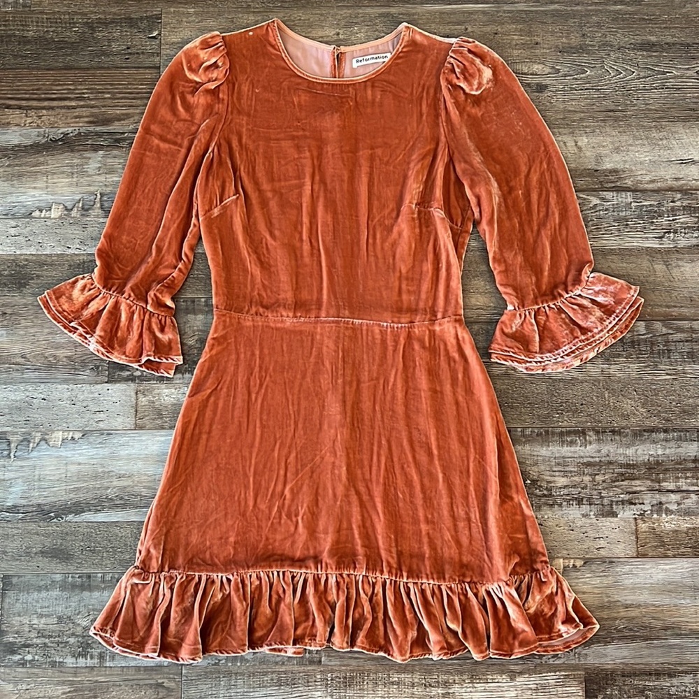 Reformation Mountain Dress in Salmon